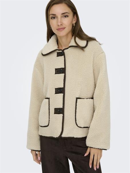 JDYNOELLA LIFE TEDDY JACKET OTW NOOS cement