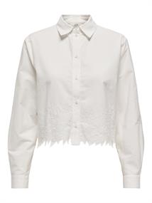 JDYNOLA L/S SHORT SHIRT W. EMB. WVN white