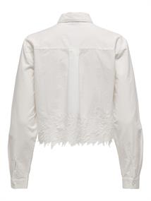 JDYNOLA L/S SHORT SHIRT W. EMB. WVN white