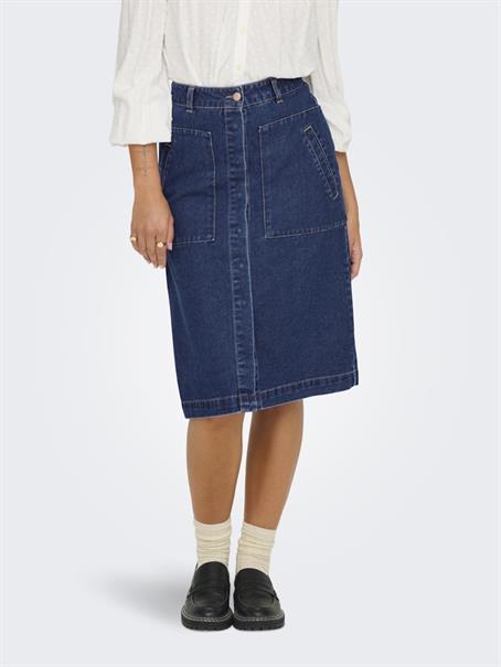 JDYOLIVIA HW SKIRT DB DNM NOOS dark blue denim