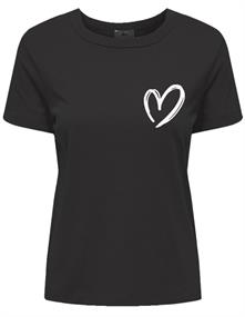 JDYPARIS S/S PRINT TOP JRS black