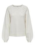 JDYPEARL L/S RAGLAN PEARL PULLOVER KNT white