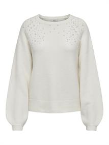 JDYPEARL L/S RAGLAN PEARL PULLOVER KNT white