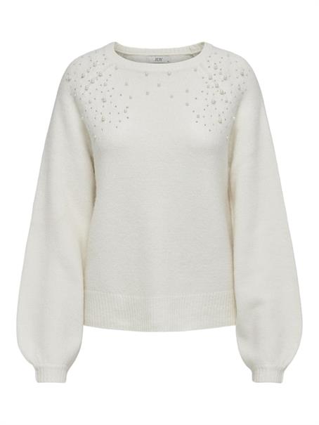 JDYPEARL L/S RAGLAN PEARL PULLOVER KNT white