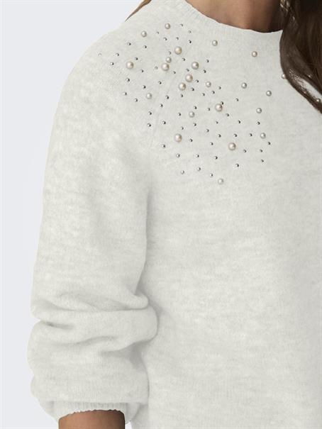 JDYPEARL L/S RAGLAN PEARL PULLOVER KNT white