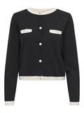 JDYPIPER L/S SHORT CONTRAST CARDI KNT black
