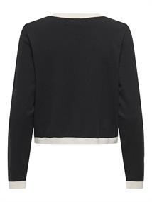 JDYPIPER L/S SHORT CONTRAST CARDI KNT black
