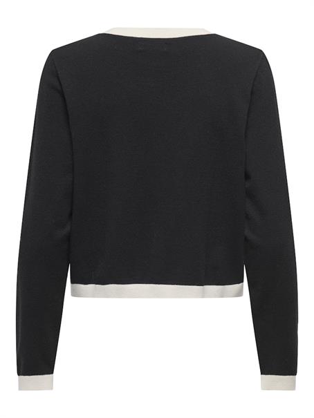 JDYPIPER L/S SHORT CONTRAST CARDI KNT black