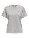 JDYPISA S/S PRINT TOP JRS NOOS light grey melange