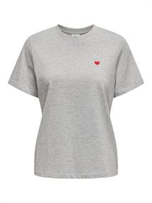 JDYPISA S/S PRINT TOP JRS NOOS light grey melange