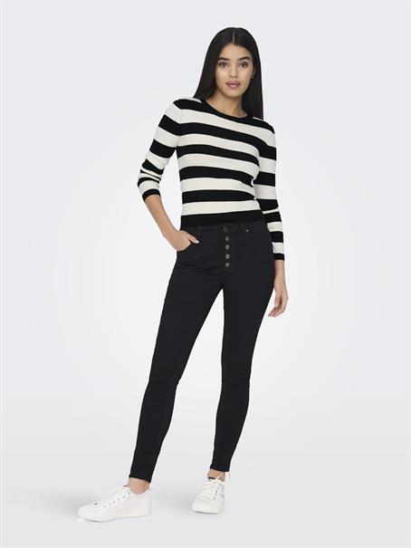 JDYPLUM L/S O-NECK PULLOVER KNT NOOS black