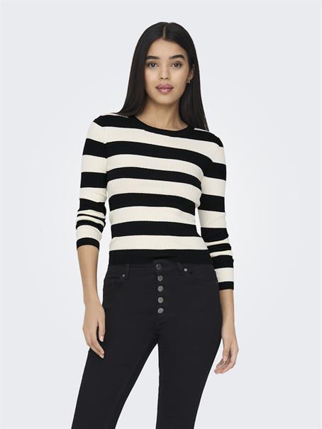 JDYPLUM L/S O-NECK PULLOVER KNT NOOS black