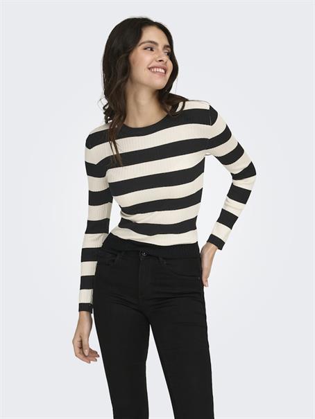 JDYPLUM L/S O-NECK PULLOVER KNT NOOS black