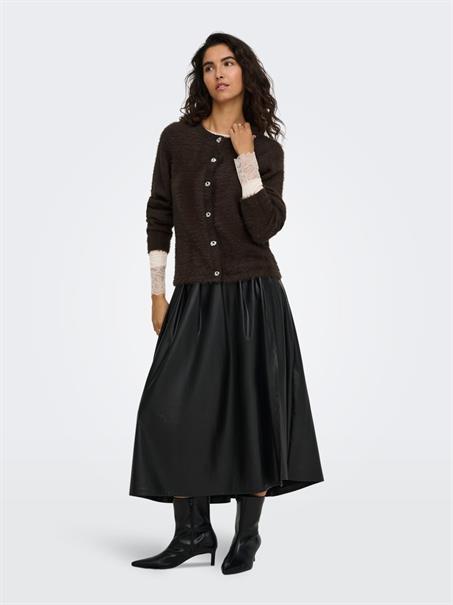 JDYPRIME JAYLA L/S O-NECK CARDIGAN KNT coffee bean