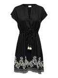 JDYRISSO LIFE S/S EMBROIDERY DRESS WVN black