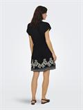 JDYRISSO LIFE S/S EMBROIDERY DRESS WVN black