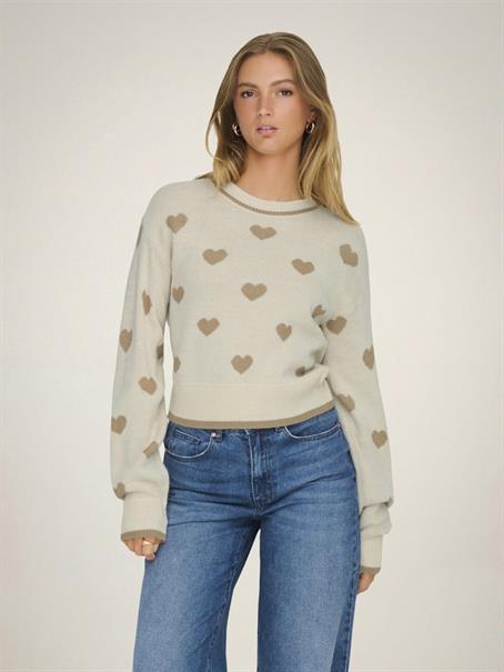 JDYROMANCE L/S JACQ. PULLOVER KNT NOOS birch