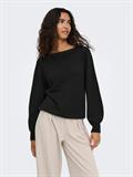 JDYRUE GLITTER L/S BOAT PULLOVE KNT NOOS black