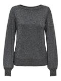 JDYRUE GLITTER L/S BOAT PULLOVE KNT NOOS dark grey melange
