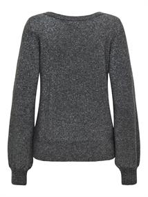 JDYRUE GLITTER L/S BOAT PULLOVE KNT NOOS dark grey melange