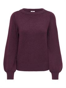 JDYRUE GLITTER L/S BOAT PULLOVE KNT NOOS winetasting