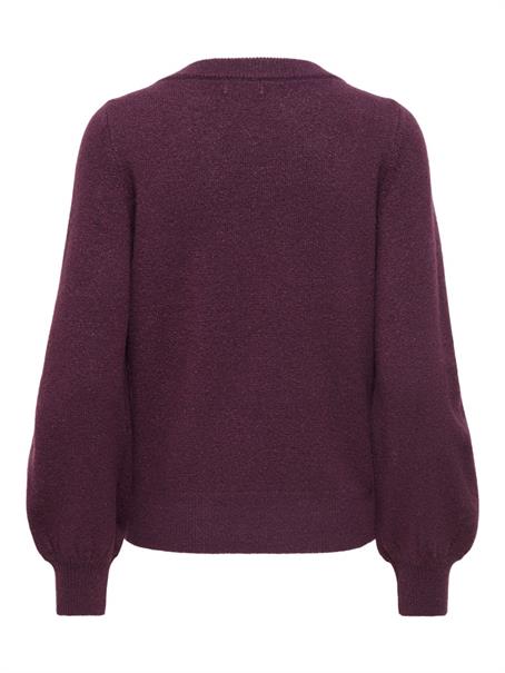 JDYRUE GLITTER L/S BOAT PULLOVE KNT NOOS winetasting