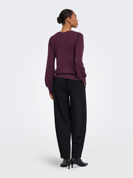 JDYRUE GLITTER L/S BOAT PULLOVE KNT NOOS winetasting