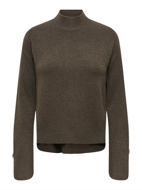 JDYSABRINA L/S HN DETAIL PULLOV KNT NOOS black olive-melange