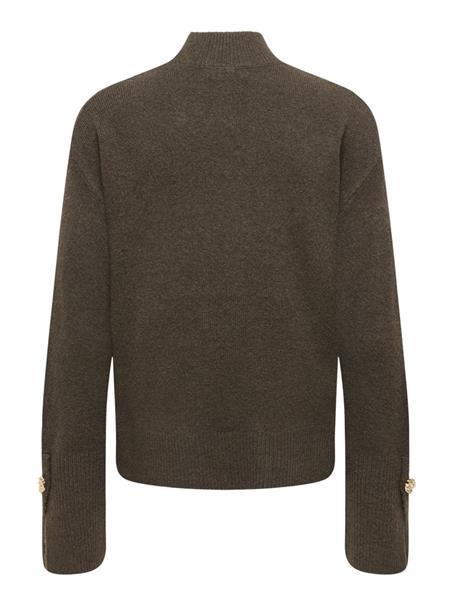 JDYSABRINA L/S HN DETAIL PULLOV KNT NOOS black olive-melange