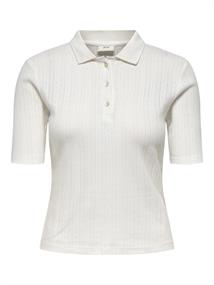 JDYSALSA S/S POLO TOP JRS DIA cloud dancer