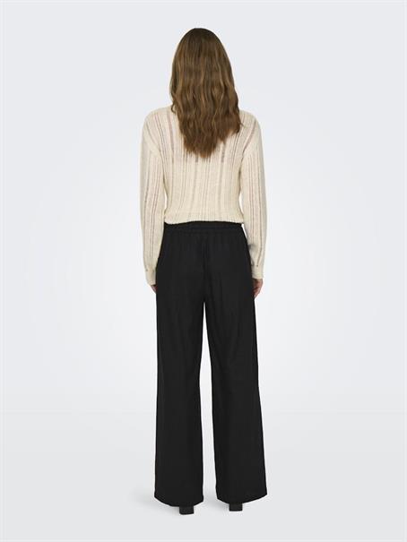 JDYSAY HW LINEN WIDE PANT WVN NOOS black