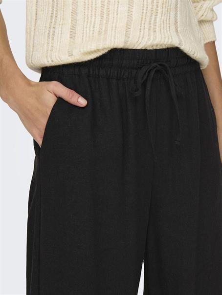 JDYSAY HW LINEN WIDE PANT WVN NOOS black