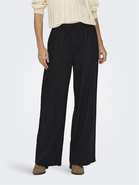 JDYSAY HW LINEN WIDE PANT WVN NOOS black