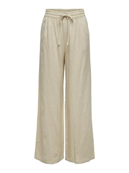 JDYSAY HW LINEN WIDE PANT WVN NOOS oatmeal