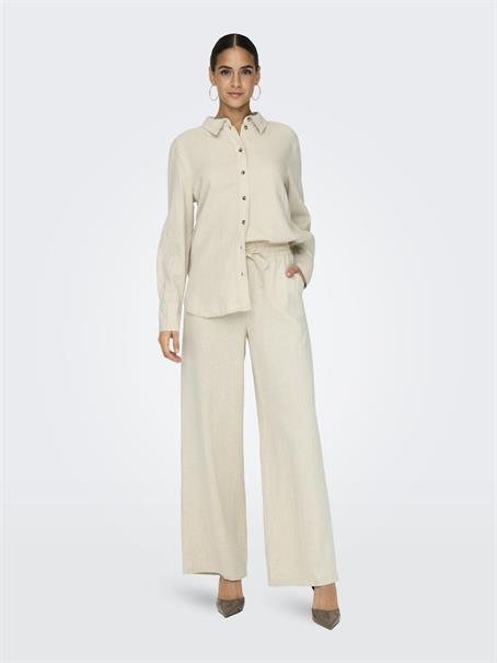 JDYSAY HW LINEN WIDE PANT WVN NOOS oatmeal