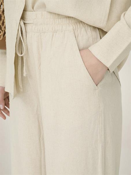 JDYSAY HW LINEN WIDE PANT WVN NOOS oatmeal