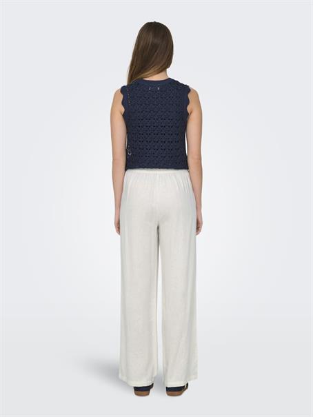 JDYSAY HW LINEN WIDE PANT WVN NOOS snow white