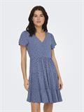 JDYSEZEN LIFE S/S BUTTON DRESS WVN DIA blue indigo