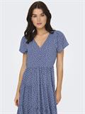 JDYSEZEN LIFE S/S BUTTON DRESS WVN DIA blue indigo