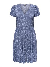 JDYSEZEN LIFE S/S BUTTON DRESS WVN DIA blue indigo