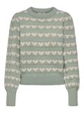 JDYSIGRID LIFE L/S ON PUFF PULL KNT NOOS iceberg green