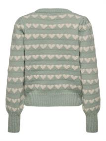 JDYSIGRID LIFE L/S ON PUFF PULL KNT NOOS iceberg green