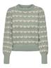 JDYSIGRID LIFE L/S ON PUFF PULL KNT NOOS iceberg green