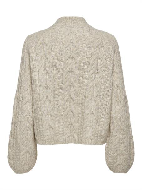 JDYSILJA L/S HN CABLE PULLOVER KNT oatmeal