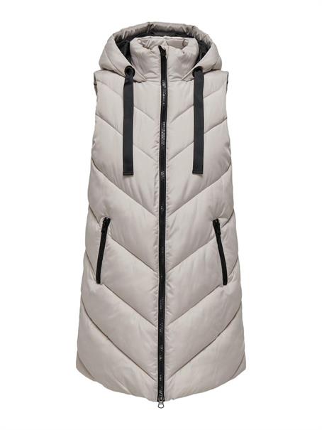 JDYSKYLAR HOOD WAISTCOAT OTW NOOS chateau gray