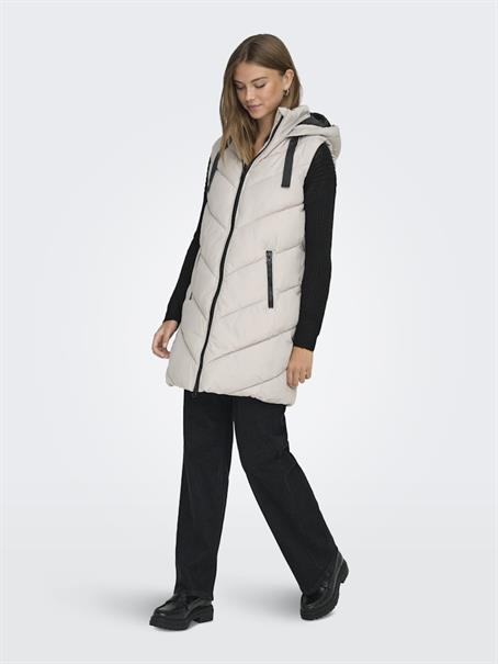 JDYSKYLAR HOOD WAISTCOAT OTW NOOS chateau gray