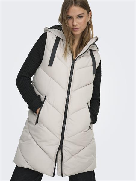 JDYSKYLAR HOOD WAISTCOAT OTW NOOS chateau gray