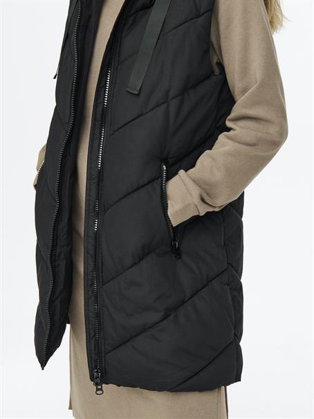 JDYSKYLAR LIFE HOOD WAISTCOAT OTW NOOS black