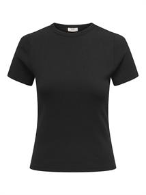 JDYSOLAR S/S O NECK TOP JRS NOOS black
