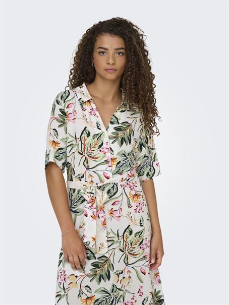 JDYSTARSEZEN LIFE 2/4 MIDIDRESS WVN NOOS cloud dancer